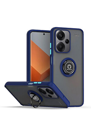 Xiaomi Redmi Note 13 Pro Plus Kılıf Soft Yüzüklü Standlı Mat Yüzey Azn-MntrYuzuk