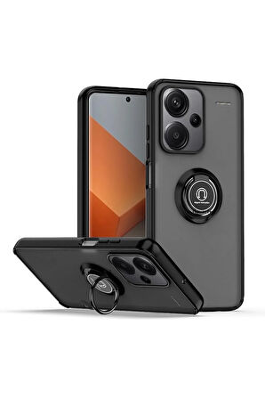Xiaomi Redmi Note 13 Pro Plus Kılıf Soft Yüzüklü Standlı Mat Yüzey Azn-MntrYuzuk