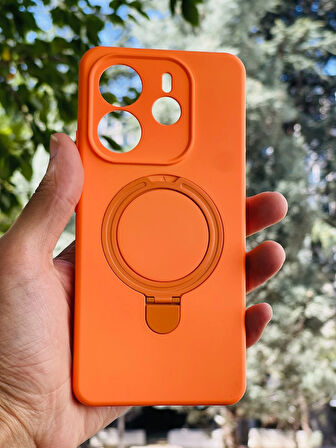 Xiaomi Redmi Note 14 4G Kılıf MgSafe Özellikli Standlı Pastel Renkler Azn-Reggal