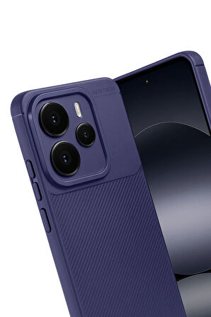 Xiaomi Note 14 5G Kılıf Karbon Görünümlü Silikon Azn-Carbon