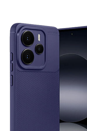 Xiaomi Note 14 5G Kılıf Karbon Görünümlü Silikon Azn-Carbon