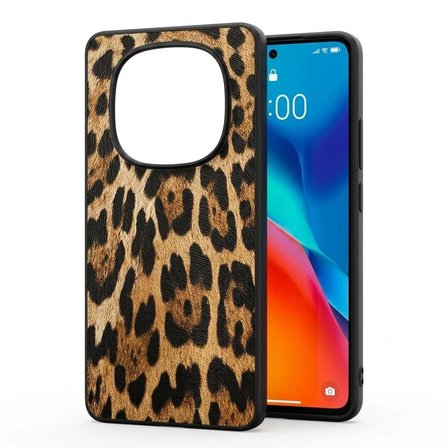 Xiaomi Redmi Note 14 Pro Plus Uyumlu Kılıf Leopar Desenli Kapak Hlt-Leopar