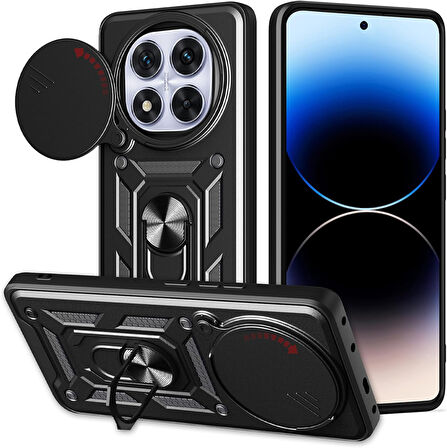 Xiaomi Redmi Note 14 Pro Plus Kılıf Sürgülü Kamera Korumalı Tank Kapak Azn-SrVega