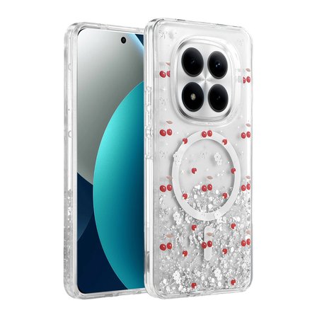 Xiaomi Redmi Note 15 4G Uyumlu Kılıf Magesafe Özellikli Desenli Işıltılı Azn-ONG-Misk