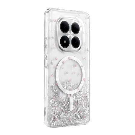 Xiaomi Redmi Note 15 Pro Plus 5G Uyumlu Kılıf Magesafe Özellikli Desenli Işıltılı Azn-ONG-Misk