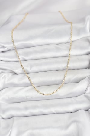 CM 14K Gold Renk Pirinç Gemi Zinciri Model Kadın Kolye