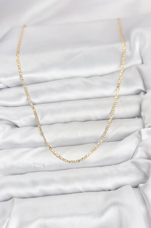CM 14K Gold Renk Pirinç Lazer Model 60 cm Kadın Kolye