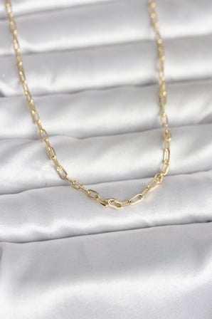 CM 14K Gold Renk Ataç Zincir Model 50 cm Kadın Kolye