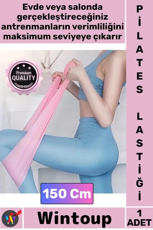 #PilatesLastiği Direnç Bandı Fitness Ekipmanı Esneklik Artırıcı Güçlendirici Pilates Lastiği 150 Cm