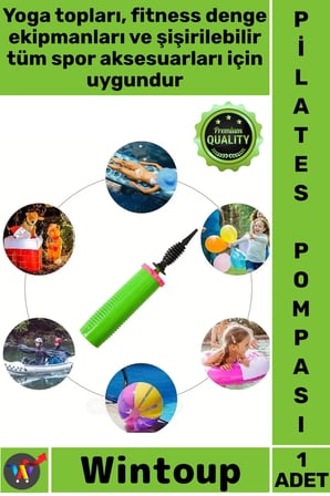 #Pompa Egzersiz Top Şişirme Aparatı Pratik Hızlı El Tipi Dayanıklı Fitness Antrenman Pilates Pompası