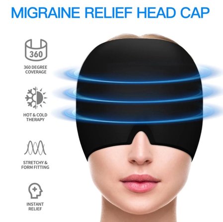#Maske Terapi Rahatlatıcı Baş Ağrısı Stres Gidermeye Yardımcı Migren Soğuk Sıcak Jel Kompres Maske