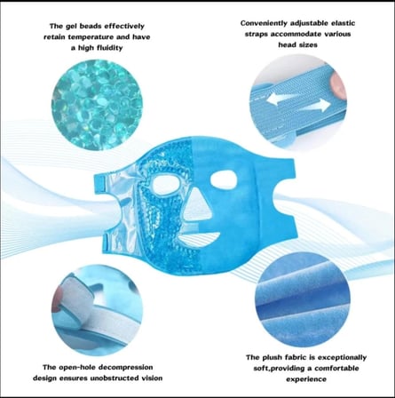 #Maske Göz Şişlik Giderici Rahatlatıcı Etki Buz Jel Toplar Termojel Soğuk Sıcak Terapi Yüz Maskesi