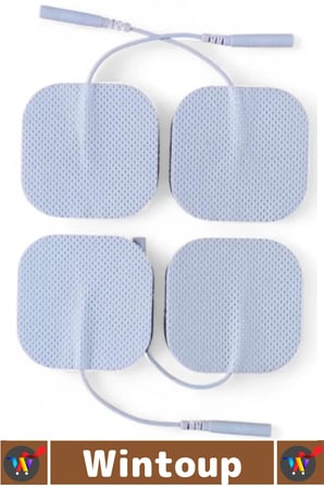 #TensPedi Masaj Fizik Tedavi Yumuşak Esnek Medikal Elektrot Ped 5 X 5 Cm Kablolu 40 Adet Tens Pedi