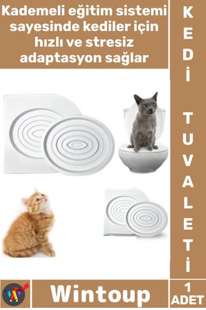 #KediTuvaleti Hijyenik Pratik Modern Evcil Hayvan Eğitim Seti Aparatı Kaliteli Klozet Kedi Tuvaleti