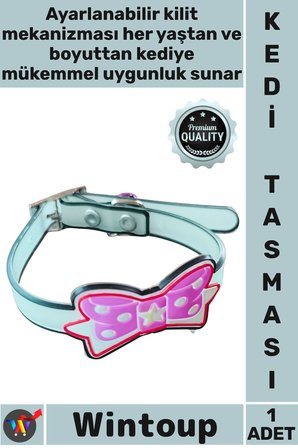 #Tasma Ayarlanabilir Yumuşak Antibakteriyel Dayanıklı Şık Konforlu Evcil Hayvan Silikon Kedi Tasması