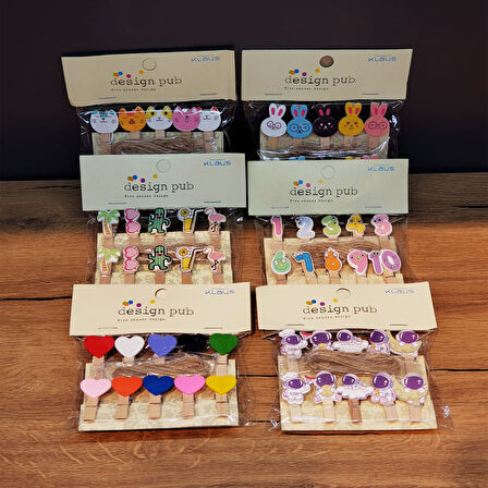 Ahşap Notluk İpli Mandal