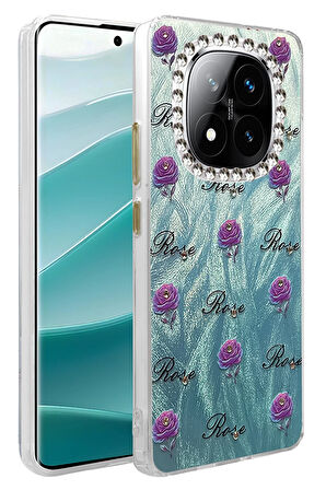 Xiaomi Redmi Note 14 Pro 4G Kılıf Parlak Desenli Taşlı Azn-Blade