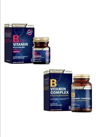 Nutraxin B Complex Vitamin 60 Kapsül + Nutraxin B12 Vitamin 60 Tablet