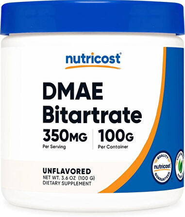 Nutricost Pure DMAE Bitartrate Powder 100 Grams - 350 Servis