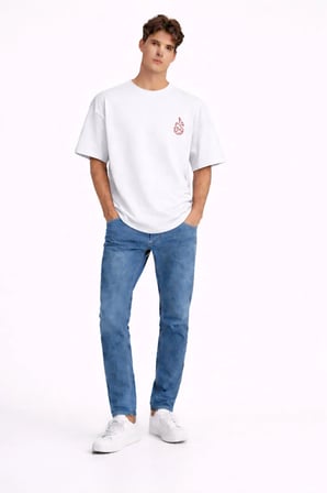 Sevgili Kombini Ateş Su Minimal Çift Tişört Oversize Unisex Partner Kombin Seti