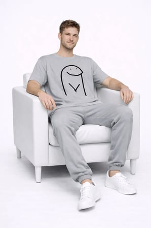 Sevgili Kombini Çift Tişört Oversize Unisex Matching Couple Minimal Çizim Tasarım Çift Kombin Seti
