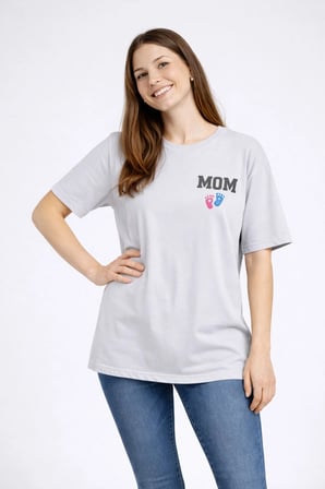 Anne Baba Kombini Mom Dad Baskılı Çift Tişört Oversize Unisex 2’li Set