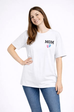 Anne Baba Kombini Mom Dad Baskılı Çift Tişört Oversize Unisex 2’li Set