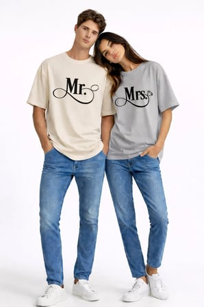 nevermind sevgili kombini mr mrs yüzük detaylı çift tişört nişan söz set