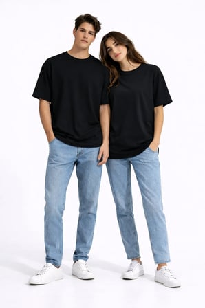 Sevgili Kombini Perfect Pair Ayıcık Baskılı Çift Tişört Oversize Unisex Partner Kombin Seti
