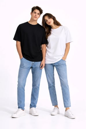 Sevgili Kombini Perfect Pair Ayıcık Baskılı Çift Tişört Oversize Unisex Partner Kombin Seti