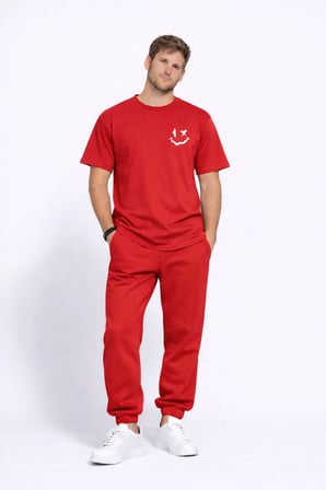 Sevgili Kombini Çift Tişört Oversize Unisex Uyumlu Çift Kombin 2'li Set