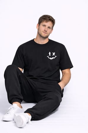 Sevgili Kombini Çift Tişört Oversize Unisex Uyumlu Çift Kombin 2'li Set