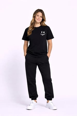 Sevgili Kombini Çift Tişört Oversize Unisex Uyumlu Çift Kombin 2'li Set
