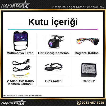 Renault Clio 4 Kablosuz Carplay 4GB + 64GB Android 13 Navigasyon Multimedya Sistemi 2016-2019 