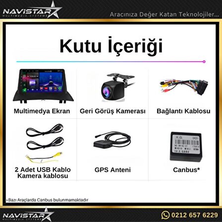 Fluence Kablosuz Carplay 2+32GB Android 13 Navigasyon Multimedya Sistemi