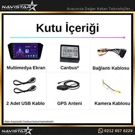 Passat B8 10 inç 2+32GB Kablosuz Carplay Android 13 Navigasyon Multimedya Sistemi