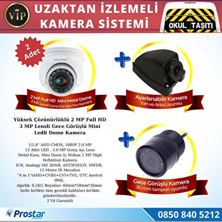 Profesyonel Servis Araç Kamera Seti 4 Kameralı Kayıtlı 1 TB Harddiskli Tak Kullan Set