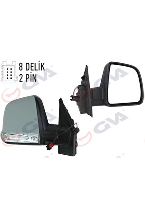 DIŞ DİKİZ AYNASI SOL DOBLO 11 MEKANİK SİNYALLİ TEK CAMLI KONVEKS VM-668PL