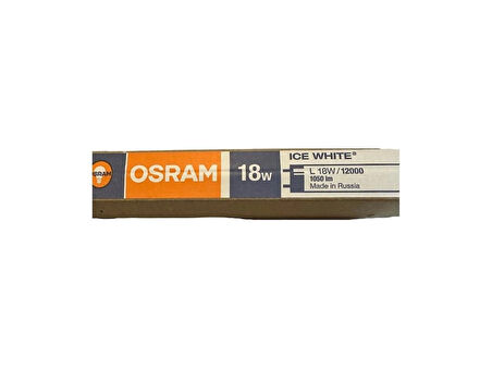 10 ADET OSRAM 18W  1050 LÜMEN 12000K (Buz Beyazı) T8 FLORESAN 60CM