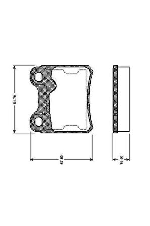 ARKA FREN BALATASI VECTRA A 88-95 ASTRA F 94-98 CALIBRA A 90-97 KADETT E 86-91 V