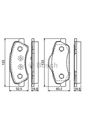 ÖN FREN BALATASI PEUGEOT P301 12 P308 13 CITROEN C-ELYSEE 12 C4 14 266mm