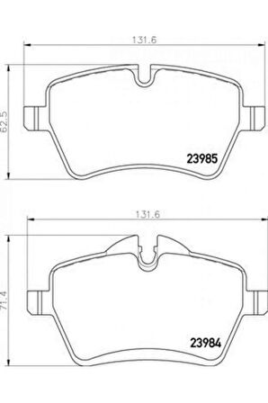 Fren Balatası On Mını R50 R53 John Cooper Works 06 06 R56 R57 R58 R59 Cooper S 313105