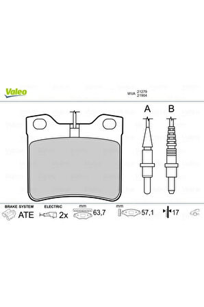 Fren Balatası Arka Mercedes W638 B901 B902 . Peugeot 406 605