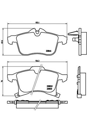 Disk Fren Balatası Ön Chevrolet Gm Astra 2.2/2.0d-opel Astra 1.6/1.8/2.0/2.2/2.0