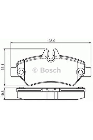 Fren Balatasi Arka Mercedes Sprinter B906 06 . Vw Crafter 30-35-50 Tek Teker