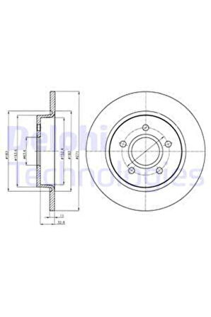 ARKA FREN DISK AYNASI FOCUS III 11 17 271X11X63.5X41X5DL