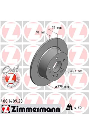 Fren Dıskı Arka Mercedes W115 C123 S123 W116 W126 W123