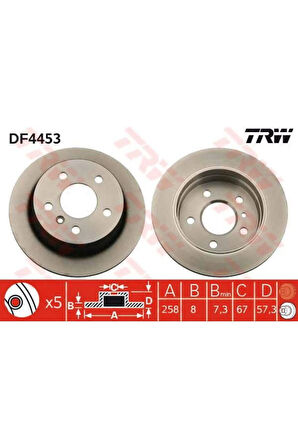 FREN DİSKİ ARKA MERCEDES W169 W245 0411 DÜZ 258mm