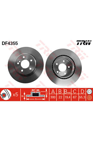 FREN DISKI ARKA MERCEDES W202 W203 CL203 S203 C208 C209 A208 A209 W210 R170