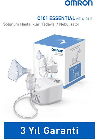 Omron C101 Essential Şarjlı Nebulizatör - Aile için Uygun, Taşınabilir ve Kolay Temizlenebilir, Ev ve Seyahat İçin İdeal